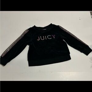 Juicy Couture Kids Black Long Sleeve Top with Colorful Accents